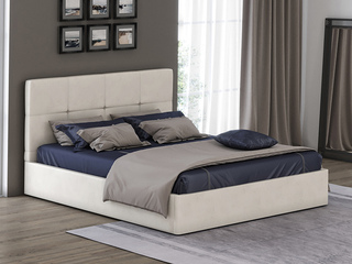 Фото Кровать с мягким изголовьем GRACIA 1 без подъемного механизама. Кровати с мягким изголовьем.