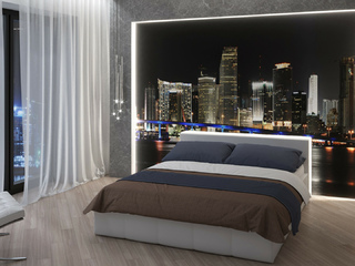 Фото Кровать с мягким изголовьем СТЕЛЛА без подъемного механизма. Кровати с мягким изголовьем.