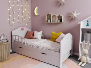 Фото Кровать детская с ящиками Феалта-baby Мотив 1600*800. Детские кровати фабрики Феалта.