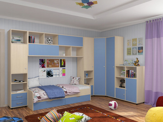 Фото Детская комната Дельта №2. Примеры детских гарнитуров Дельта.