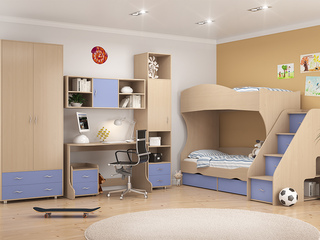 Фото Детская комната Дельта №4. Примеры детских гарнитуров Дельта.