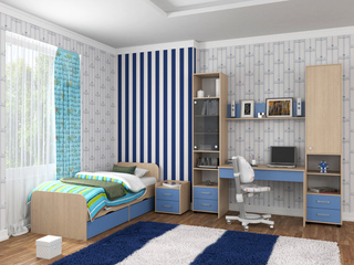 Фото Детская комната Дельта №14. Примеры детских гарнитуров Дельта.