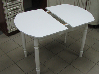 Фото кухонного стола Евро раскладной в белом цвете