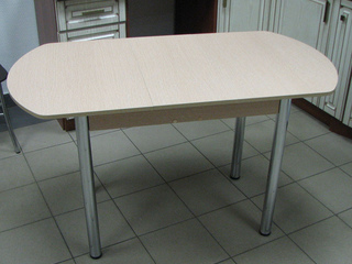 Фото Стол Евро раскладной (ЛДСП). Ноги хром. Кухонные столы и обеденные группы.