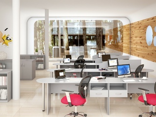 Фото Пример офиса Simple №2. Примеры комплектаций офисной мебели Simple.