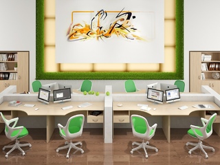 Фото Пример офиса Simple №4. Примеры комплектаций офисной мебели Simple.