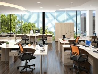 Фото Пример офиса Simple №7. Примеры комплектаций офисной мебели Simple.