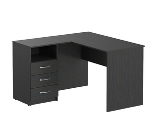 Фото Угловой письменный стол с тумбой (S1200 + SC-3D.2). Офисные столы Simple.