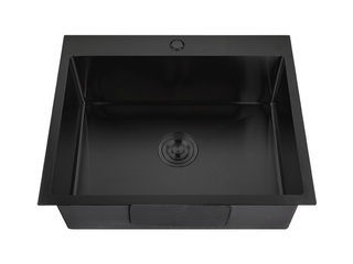 Фото Мойка врезная нерж. MELANA ProfLine H6050 ГРАФИТ. Врезные мойки из нержавейки.