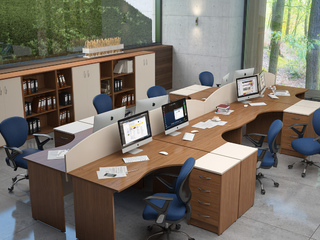 Фото Пример комплектации офиса Imago №1. Примеры комплектаций офисной мебели Imago.