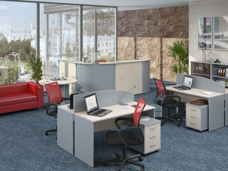 Фото Пример комплектации офиса Imago №2. Примеры комплектаций офисной мебели Imago.
