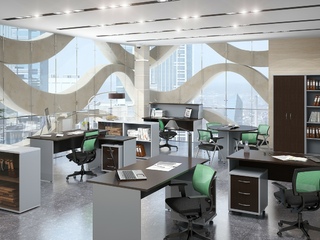 Фото Пример комплектации офиса Imago №3. Примеры комплектаций офисной мебели Imago.