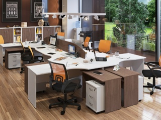 Фото Пример комплектации офиса Imago №8. Примеры комплектаций офисной мебели Imago.