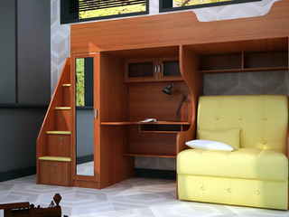 Фото Секция мебельная подростковая Валенсия-15. Подростковые секции Валенсия.