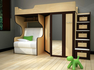 Фото Секция мебельная подростковая Валенсия-16. Подростковые секции Валенсия.