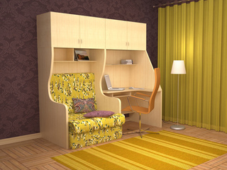 Фото Секция мебельная подростковая Валенсия-7. Подростковые секции Валенсия.