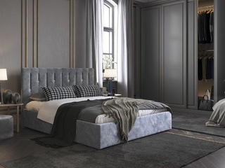 Фото Кровать с мягким изголовьем Кристи 1.6. Кровати с мягким изголовьем.