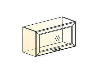 Фото Атланта Шкаф навесной L800 Н360 (1 дв. рам. гориз.) (эмаль). Модули для кухни Атланта.