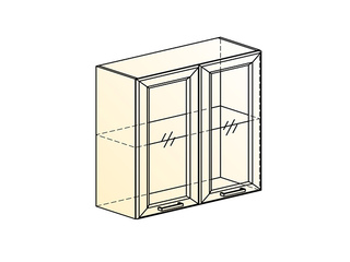 Фото Атланта Шкаф навесной L800 Н720 (2 дв. рам.) (эмаль). Модули для кухни Атланта.