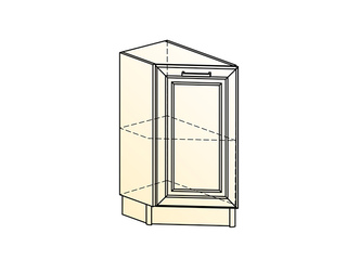 Фото Атланта Шкаф рабочий концевой 45 гр. L300 (1 дв. гл.) (эмаль). Модули для кухни Атланта.
