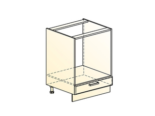 Фото Атланта Шкаф рабочий под духовку L600 (1 ящ.) (эмаль). Модули для кухни Атланта.