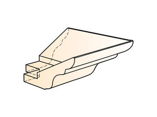 Фото Атланта Элемент карниза концевой наружный (90 град.). Комплектующие кухни Атланта.