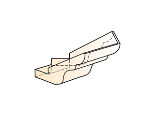 Фото Атланта Элемент карниза угловой наружный (135 град.). Комплектующие кухни Атланта.