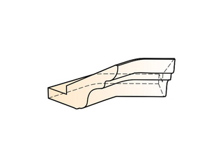 Фото Атланта Элемент карниза угловой внутренний (135 град.). Комплектующие кухни Атланта.