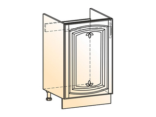 Фото Бергамо Шкаф рабочий под мойку L500 (1 дв. гл.) (эмаль). Модули для кухни Бергамо.
