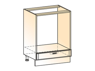 Фото Бергамо Шкаф рабочий под духовку L600 (1 ящ.) (эмаль). Модули для кухни Бергамо.