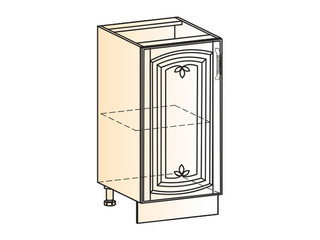Фото Бергамо Шкаф рабочий L400 (1 дв. гл.) (эмаль). Модули для кухни Бергамо.