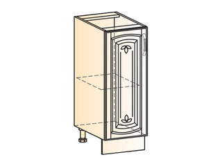 Фото Бергамо Шкаф рабочий L300 (1 дв. гл.) (эмаль). Модули для кухни Бергамо.