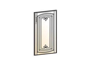 Фото Бергамо Дверь глухая L600 (эмаль). Комплектующие кухни Бергамо.