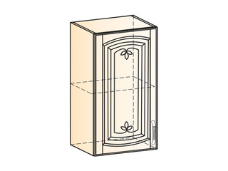 Фото Бергамо Шкаф навесной L400 H720 (1 дв. гл.) (эмаль). Модули для кухни Бергамо.