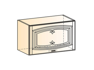 Фото Бергамо Шкаф навесной L600 H360 (1 дв. гл.) (эмаль). Модули для кухни Бергамо.