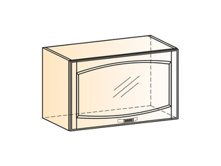 Фото Бергамо Шкаф навесной L600 H360 (1 дв. рам. гориз.) (эмаль). Модули для кухни Бергамо.