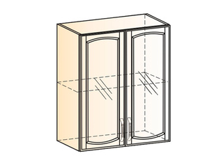 Фото Бергамо Шкаф навесной L600 H720 (2 дв. рам.) (эмаль). Модули для кухни Бергамо.