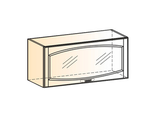 Фото Бергамо Шкаф навесной L800 H360 (1 дв. рам. гориз.) (эмаль). Модули для кухни Бергамо.