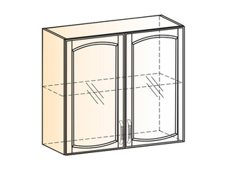 Фото Бергамо Шкаф навесной L800 H720 (2 дв. рам.) (эмаль). Модули для кухни Бергамо.