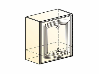Фото Бергамо Шкаф навесной под вытяжку L600 Н566 (1 дв. гл.) (эмаль). Модули для кухни Бергамо.