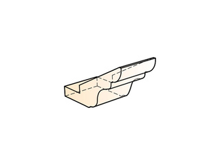 Фото Бергамо Элемент карниза стыковочный прямой. Комплектующие кухни Бергамо.