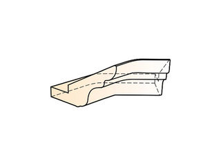 Фото Бергамо Элемент карниза угловой внутренний (135 град.). Комплектующие кухни Бергамо.