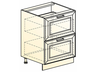 Фото Атланта Шкаф рабочий L600 (2 ящ.) (эмаль). Модули для кухни Атланта.