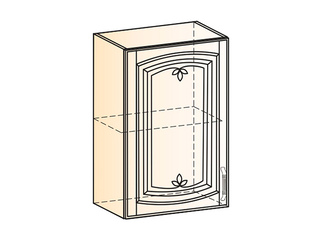 Фото Бергамо Шкаф навесной L450 Н720 (1 дв. гл.) (эмаль). Модули для кухни Бергамо.