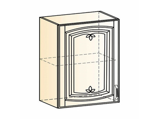 Фото Бергамо Шкаф навесной L600 Н720 (1 дв. гл.) (эмаль). Модули для кухни Бергамо.