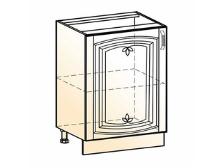 Фото Бергамо Шкаф рабочий L600 (1 дв. гл.) (эмаль). Модули для кухни Бергамо.