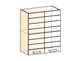 Фото Виктория Шкаф навесной L600 Н720 (2 дв. гл.). Модули для кухни Виктория.
