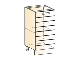 Фото Виктория Шкаф рабочий L400 (1 дв. гл.). Модули для кухни Виктория.