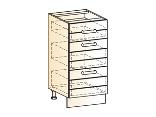 Фото Виктория Шкаф рабочий L400 (3 ящ.). Модули для кухни Виктория.