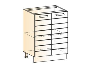 Фото Виктория Шкаф рабочий L600 (2 дв. гл.). Модули для кухни Виктория.